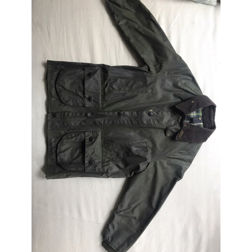 Barbour Bedale Green Riding Rain Coat Childrens XL